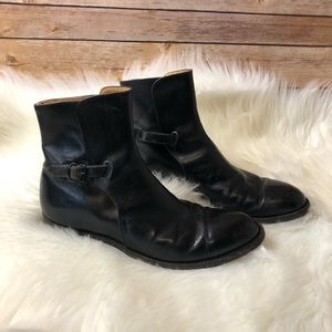 Vintage FRYE DELUXE black leather ankle boot